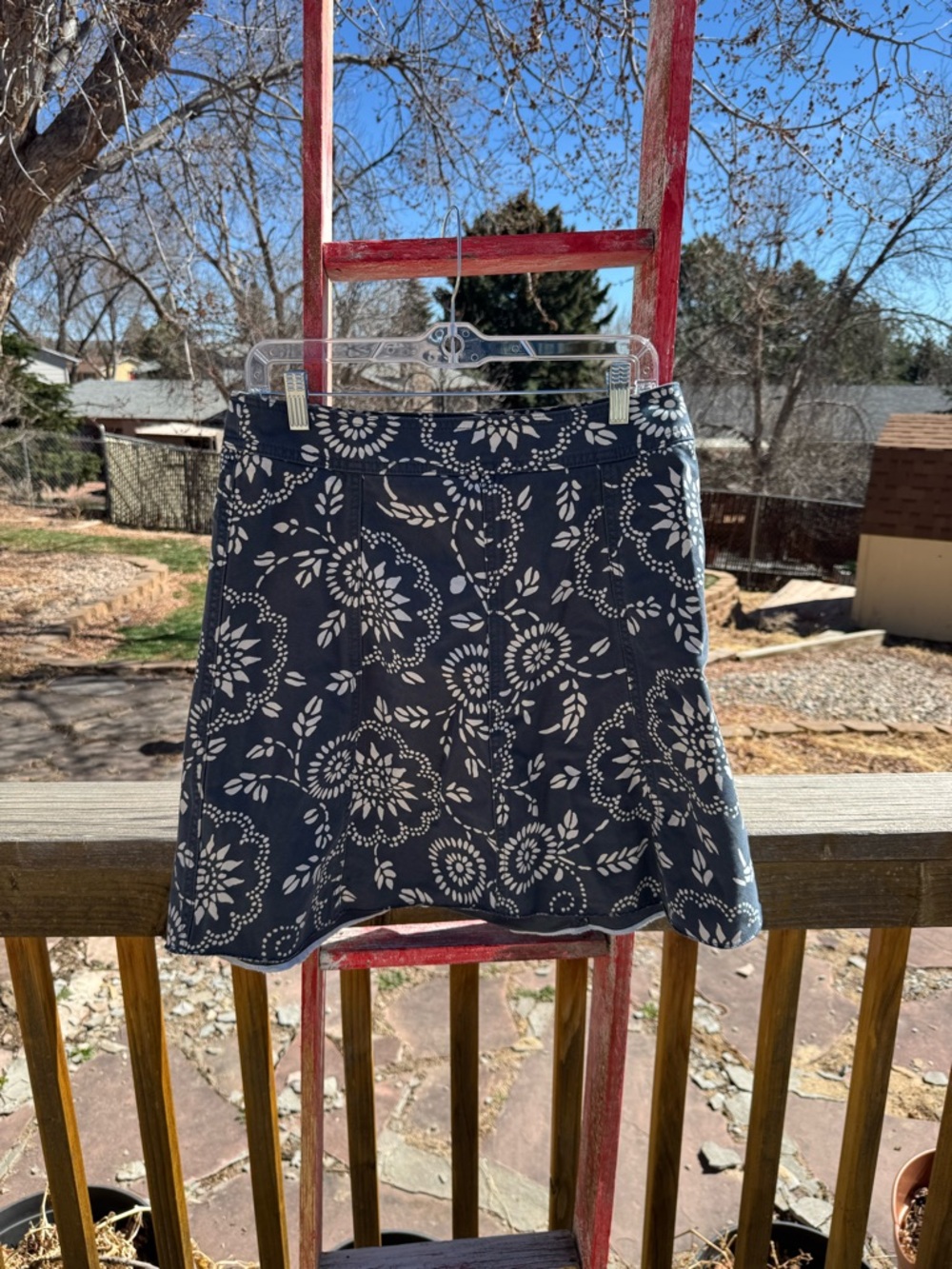 GAP Floral Denim Skirt